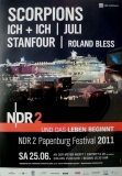SCORPIONS - 2011 - In Concert - Ich & Ich - Juli - Stanfour - Poster - Hannover