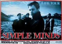 SIMPLE MINDS - 1991 - Live In Concert - Real Life Tour - Poster - Mannheim