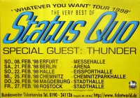 STATUS QUO - 1998 - Plakat - In Concert - Whatever you Want Tour - Poster