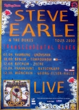 STEVE EARLE & THE DUKES - 2000 - Concert - Transcendental.. Tour - Poster***