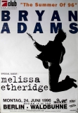 ADAMS, BRYAN - 1996 - In Concert - Melissa Etheridge - Tour Poster - Berlin