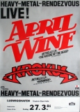 APRIL WINE - 1981 - Konzertplakat - Krokus - Heavy - Tourposter - Ludwigshafen