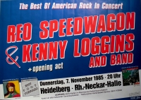 REO SPEEDWAGON - 1985 - Live In Concert - Kenny Loggins - Poster - Heidelberg