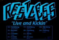 RESTLESS - 1987 - Plakat - In Concert - Psychobilly - Live & Kickin Tour - Poster