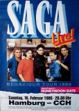 SAGA - 1986 - Plakat - Live In Concert - Behaviour Tour - Poster - Hamburg