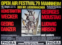 LIEDERMACHER FESTIVAL - 1979 - Wecker - Danzer - Hirsch - Poster - Mannheim
