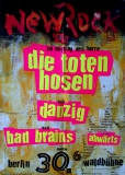 NEW ROCK - 1997 - Plakat - Toten Hosen - Danzig - Bad Brains - Poster - Berlin