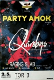 PARTY AMOK - 1990 - Plakat - Quireboys - Raging Slab - Poster - Dsseldorf
