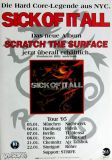 SICK OF IT ALL - 1995 - Live In Concert - Scratch the Surface Tour - Poster