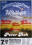 LIEDER UNTER FREIEM - 1981 - Peter Tosh - Ambros - Donovan - Poster - Nrnberg