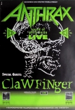 ANTHRAX - 1993 - Clawfinger - In Concert - Sound of white Noise Tour - Poster