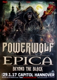 POWERWOLF - 2017 - Live in Concert Tour - Beyond the - Epica - Poster - Hannover