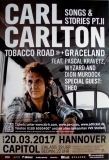 CARLTON, CARL - 2017 - Live In Concrt - Tobacco Road Tour - Poster - Hannover