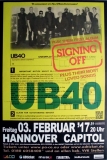 UB 40 - 2017 - Konzertplakat - Concert - Singing Off - Tourposter - Hannover
