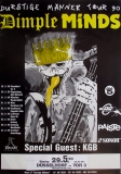DIMPLE MINDS - 1990 - In Concert - Durstige Männer Tour - Poster - Düsseldorf