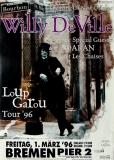 DE VILLE, WILLY - 1996 - Plakat - Concert - Loup Garou Tour - Poster - Bremen