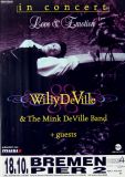 DE VILLE, WILLY - 1996 - Konzertplakat - Love & Emotion - Tourposter - Bremen