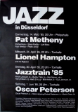 JAZZ IN DSSELDORF - 1985 - Plakat - Pat Metheney - Hampton - Poster