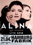 ALINA - 2018 - Plakat - In Concert - Die Einzige Tour - Poster - Hamburg