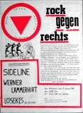 ROCK GEGEN RECHTS - 1980 - Plakat - Lmmerhirt - Sideline - Poster - Vechta