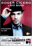 CICERO, ROGER - 2008 - In Concert - Beziehungsweise Tour - Poster - Hannover