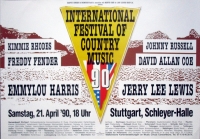 COUNTRY FETSTIVAL - 1990 - Emmylou Harris - Jerry Lee Lewis - Poster - Stuttgart