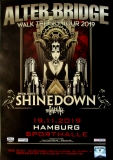 ALTER BRIDGE - 2019 - Concert - Shinedown - Walk the Sky Tour - Poster - Hamburg