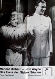 DAS HAUS DER SIEBEN SÜNDEN - Plakat - Marlene Dietrich - John Wane - Poster