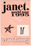 JACKSON, JANET - 1995 - Working Crew Pass - World Tour - Stuttgart