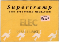 SUPERTRAMP - 1988 - Working Pass - World Migration Tour - Stuttgart