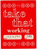 TAKE THAT - 1995 - Working Pass - Pops Tour - Stuttgart