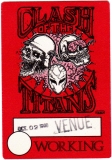 CLASH OF THE TITANS - 1990 - Venue / Working Pass - Tour - Stuttgart