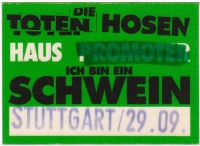 TOTEN HOSEN - 1990 - Haus Pass - Auf dem Kreuzzug ins.. Tour - Stuttgart