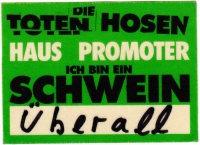 TOTEN HOSEN - 1990 - Promotor Pass - Auf dem Kreuzzug ins.. Tour - Stuttgart