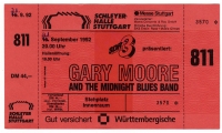 MOORE, GARY - 1992 - Ticket - Eintrittskarte - In Concert - Stuttgart