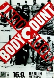 BODY COUNT - 1992 - Ice T - Live In Concert Tour - Poster - Berlin