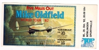 OLDFIELD, MIKE - 1982 - Ticket - Eintrittskarte - Five Miles Out - Bblingen