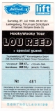 REED, LOU - 1996 - Ticket - Eintrittskarte - Hooky Wooky Tour - Ludwigsburg