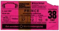 PRINCE - 1987 - Ticket - Eintrittskarte - Madhouse - In Concert - Stuttgart