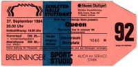 QUEEN - 1984 - Ticket - Eintrittskarte - The Works - In Concert - Stuttgart