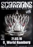SCORPIONS - 2016 - Plakat - 50th Anniversary World Tour - Poster - Hamburg
