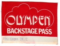 HAGEN, NINA - 1984 - Backstage Pass - In Concert - Tour  - Lund/Schweden