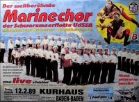 MARINECHOR - 1989 - Poster - Schwarzmeerflotte - Autogramme/signed - Baden