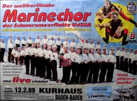 MARINECHOR - 1989 - Poster - Schwarzmeerflotte - Autogramme/signed - Baden***