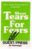 TEARS FOR FEARS - 1985 - Guest / Press Pass - Shout - Hamburg