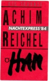 REICHEL, ACHIM - 1984 - rtliche Crew Pass - Nachtexpress - Hamburg