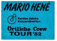 HENE, MARIO - 1982 - rtliche Crew Pass