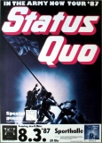 STATUS QUO - 1987 - Plakat - Concert - In the Army Now Tour - Poster - Hamburg