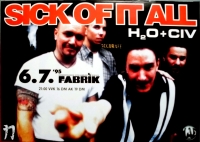 SICK OF IT ALL - 1995 - Plakat - Concert - Punk - Hardcore - Poster - Hamburg