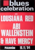 BLUES CELEBRATION - 1994 - Lousiana Red - Abi Wallenstein - Poster - Hamburg